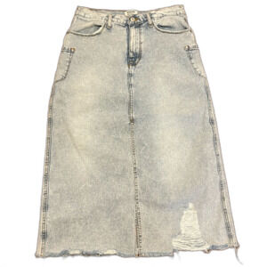 Distressed Kenzie Jeans True Vintage "The High Rise Skirt" Size 8 (29")